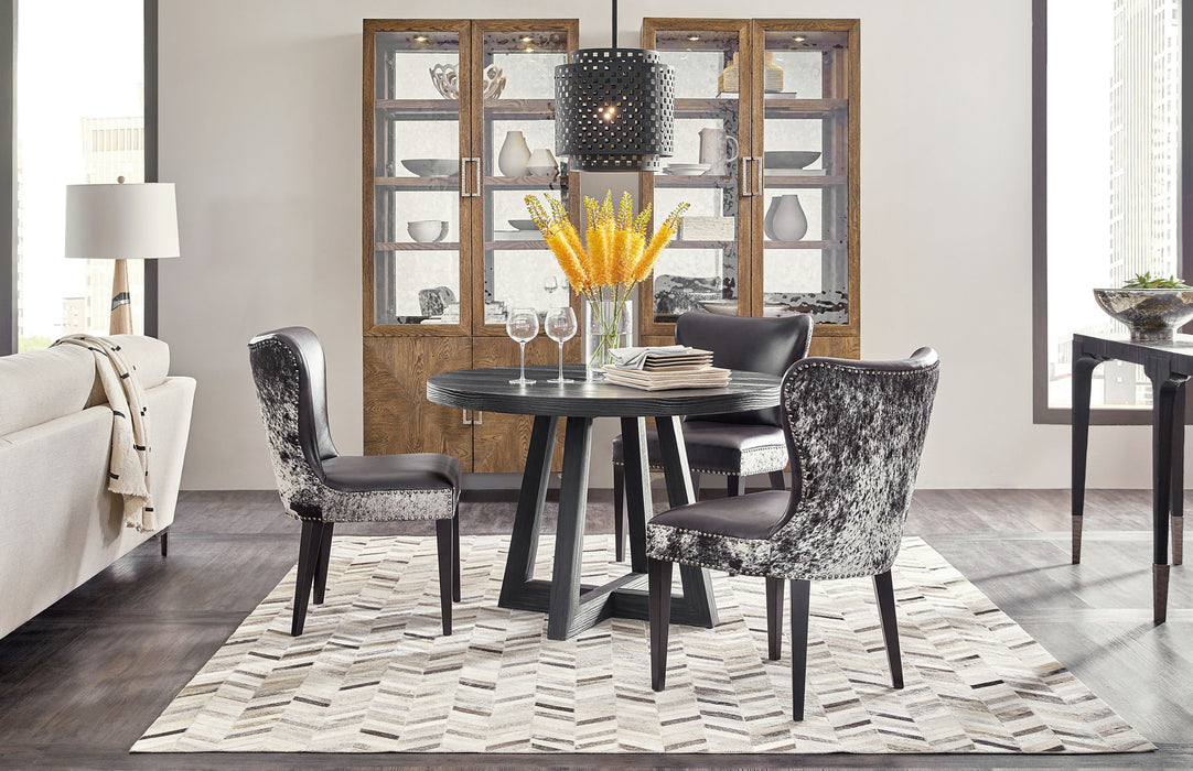 Chapman - Shou Sugi Ban Petite Round Dining Table - Black