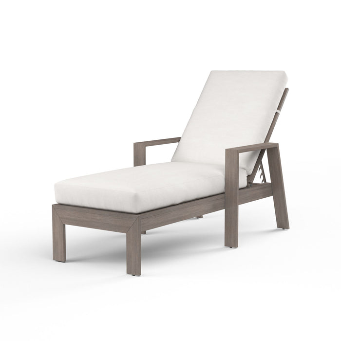 Laguna - Chaise Lounge, No Welt - Canvas Flax / Gray
