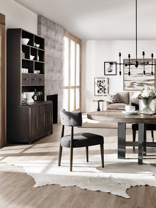 Curata - Upholstered Chair - Dark Gray / Dark Brown