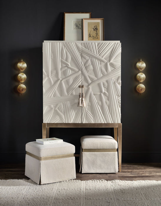 Melange - Dream Weaver Pouf - White