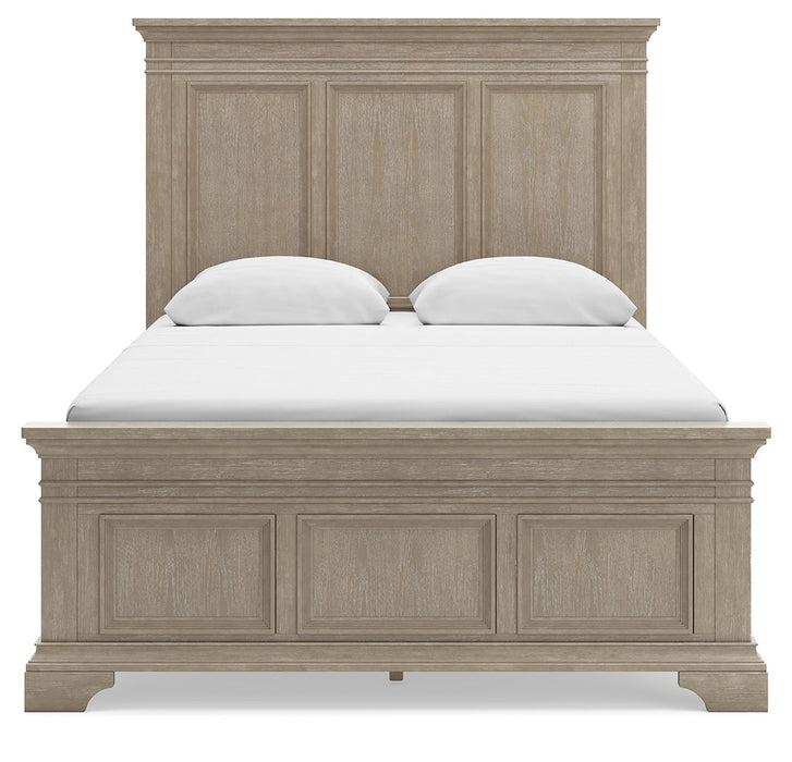 Vallardia - Queen Panel Bed - Light Grayish Brown
