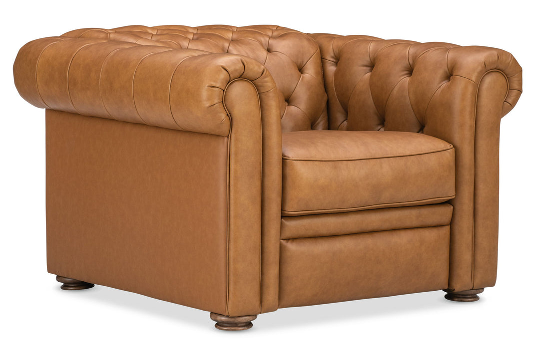 MS - Glover Power Recliner With Power Headrest - Brown