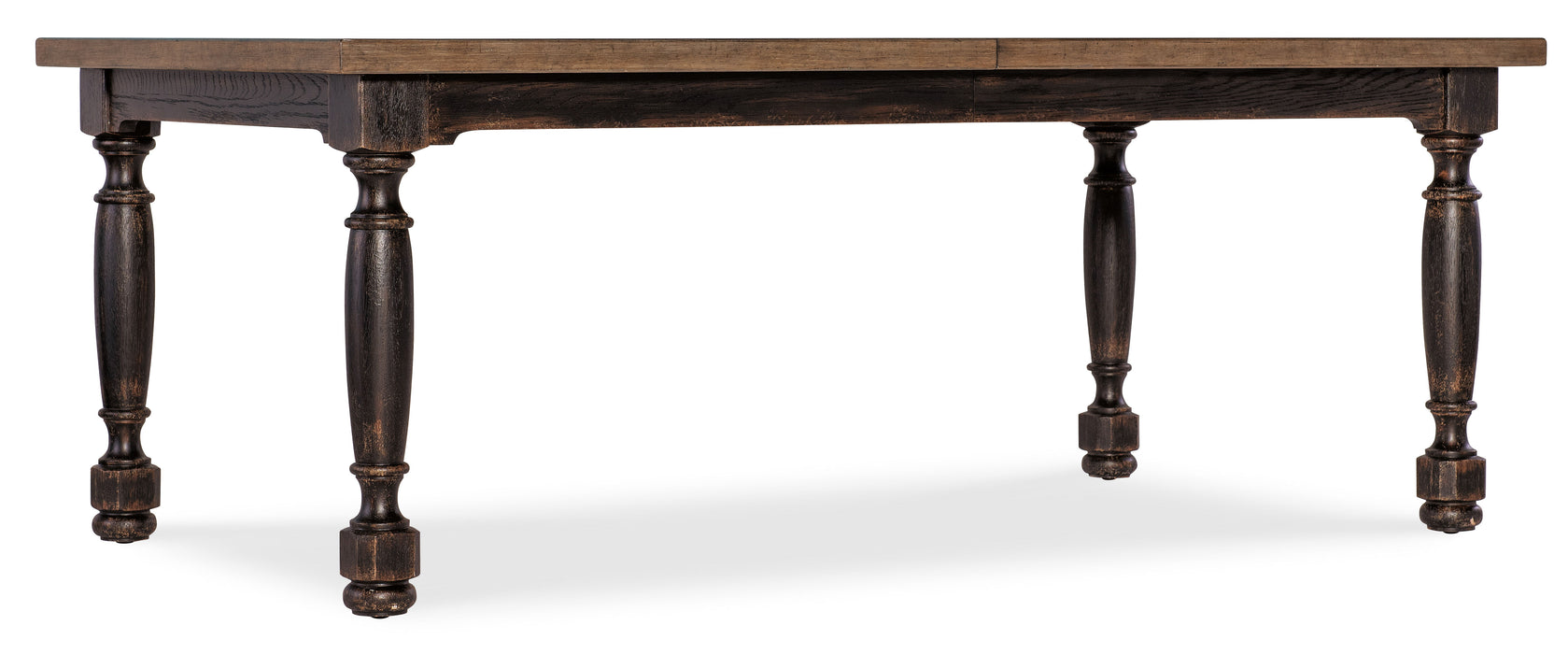 Americana - Leg Dining Table With One 22" Leaf - Dark Brown