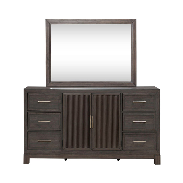Modern Edge - Dresser & Mirror - Brown
