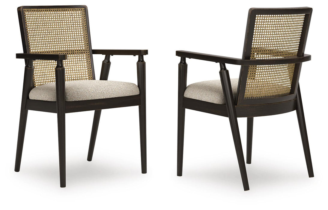 Galliden - Dining Upholstered Arm Chair (Set of 2) - Black