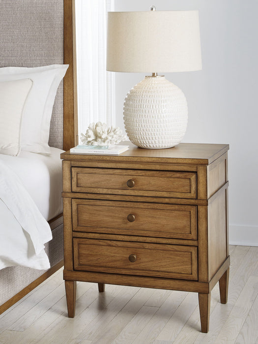 Sharlance - Three Drawer Night Stand - Brown