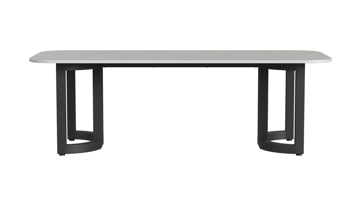 Malibu - 96" Dining Table - Black / White