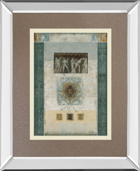 Romanesque Il By Douglas - Mirror Framed Print Wall Art - Light Brown
