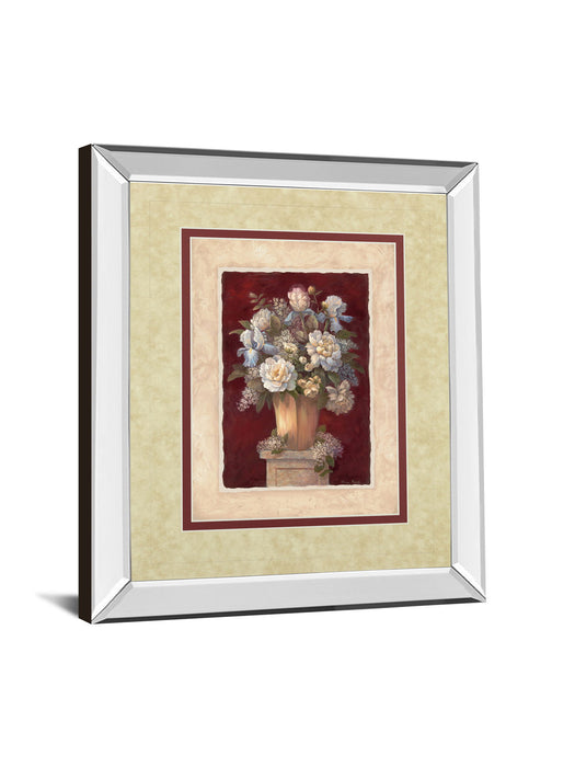 Traditional Il By Vivian Flasch - Mirror Framed Print Wall Art - Beige