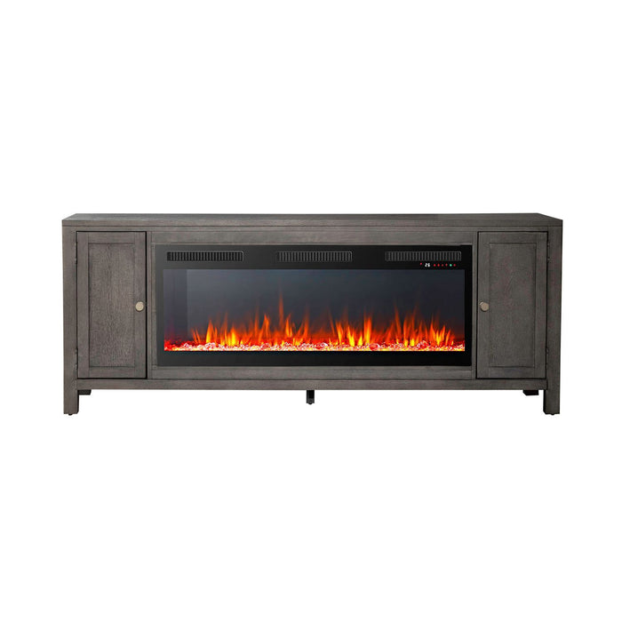 Fireplace TV Consoles - 406 78" Console With Fire FTS - Brown