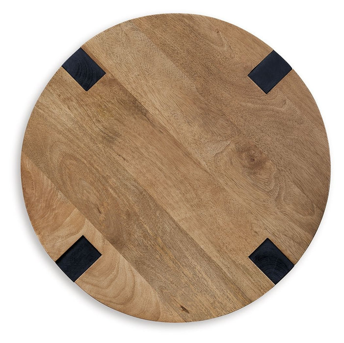 Hanneforth - Round End Table - Brown