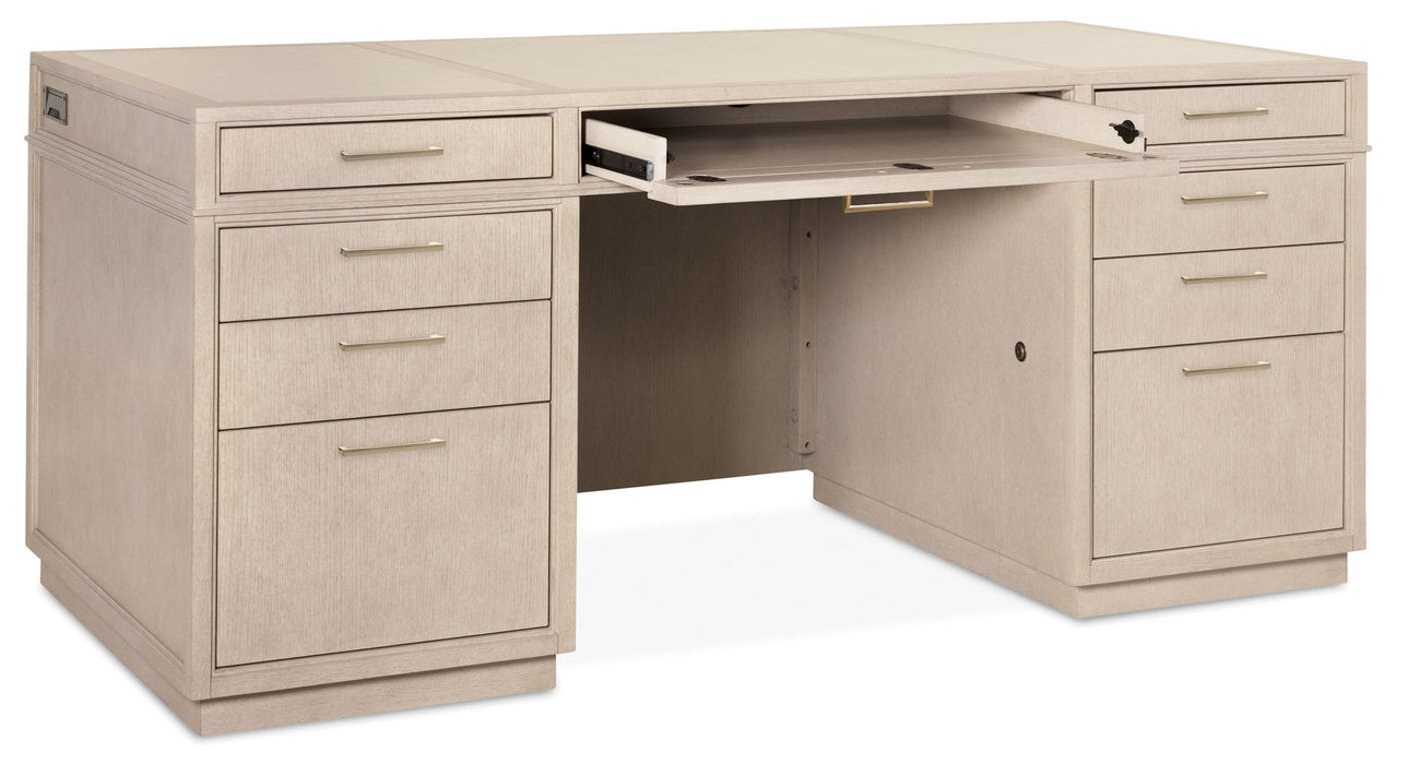 Marlowe - Executive Desk - Polished Limestone