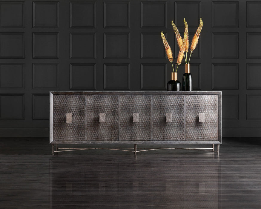 Melange - Keenan 5-Door Credenza - Dark Brown