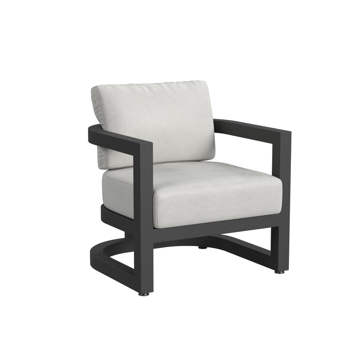 Malibu - Club Chair - Black / White