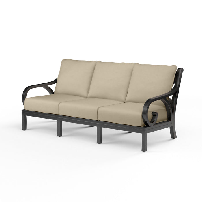 Monterey - Sofa, With Self Welt - Linen Stone / Black