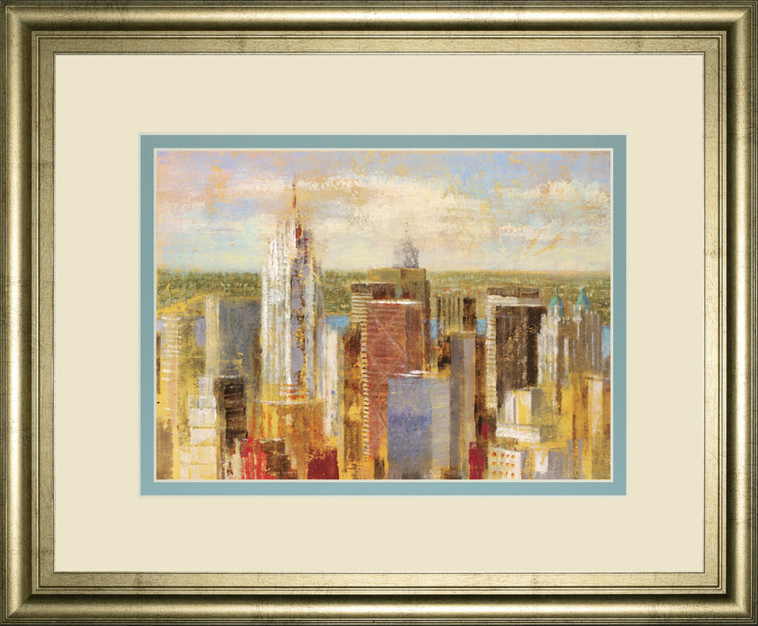 Cityscape Il By Longo - Framed Print Wall Art - Beige