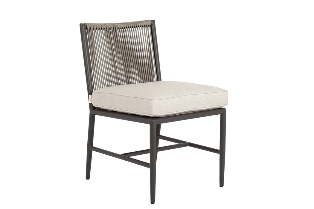 Pietra - Armless Dining Chair, No Welt - Echo Ash / Dark Gray