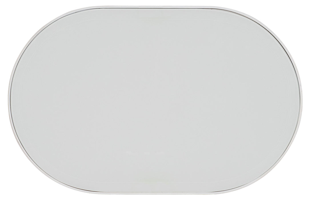 Melange - On The Bright Side Oval End Table - White