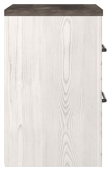 Gerridan - Two Drawer Night Stand - White / Gray