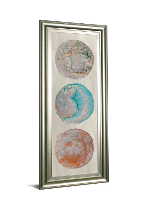 Planet Trio Il By Alicia Ludwig - Framed Print Wall Art - Beige