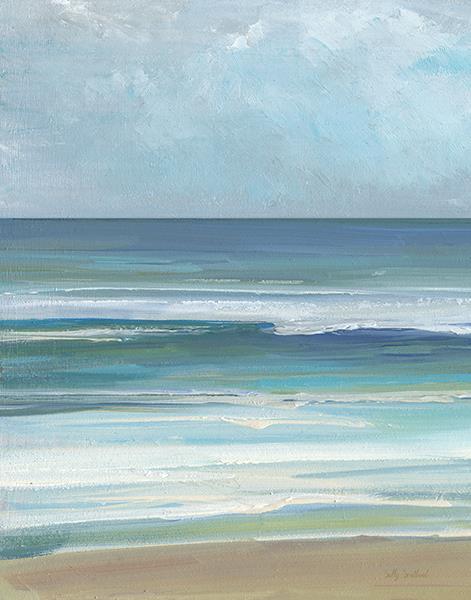 Gentle Waves I By Sally Swatland - Blue