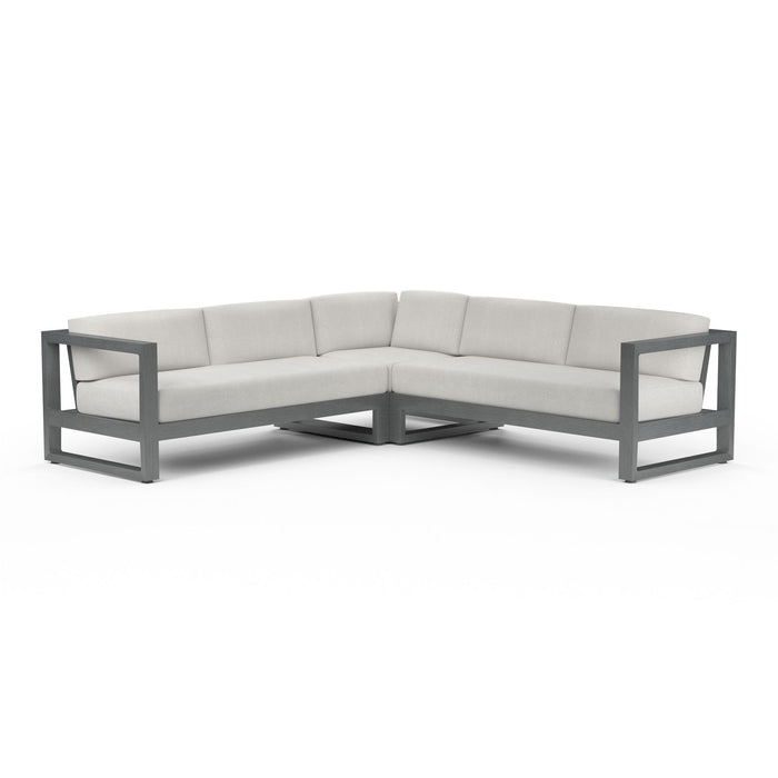 Redondo - Sectional, No Welt - Cast Silver / Dark Gray