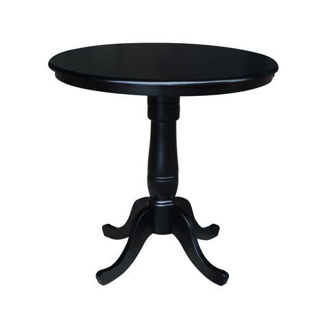 Dining Essentials - 36" Round Table Top w/36"H Traditional Pedestal w/Extension