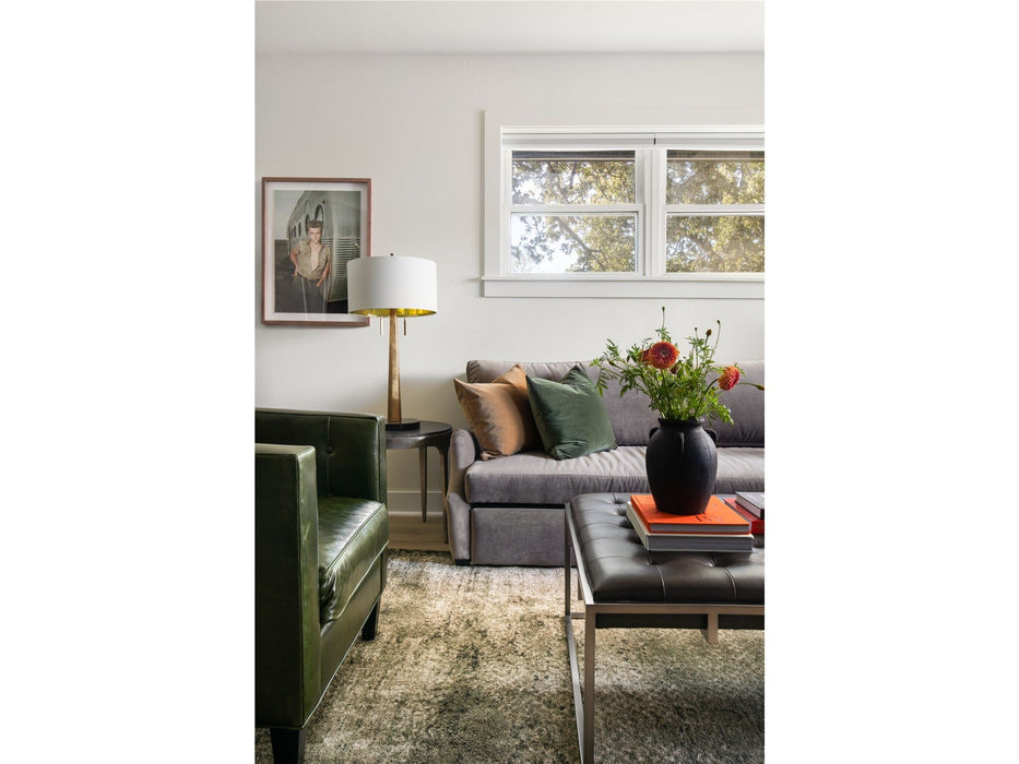 Travers - Cocktail Ottoman - Dark Gray