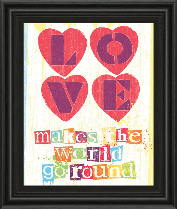 Must Be Love I By Tom Frazier - Framed Print Wall Art - Purple