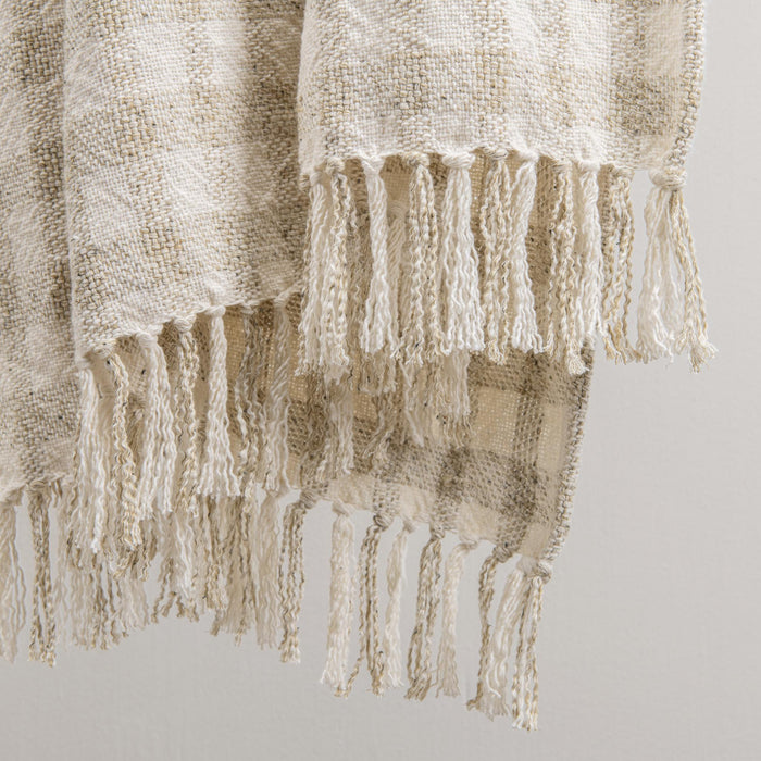 Sari - Throw 50 x 70 - Natural / Ivory