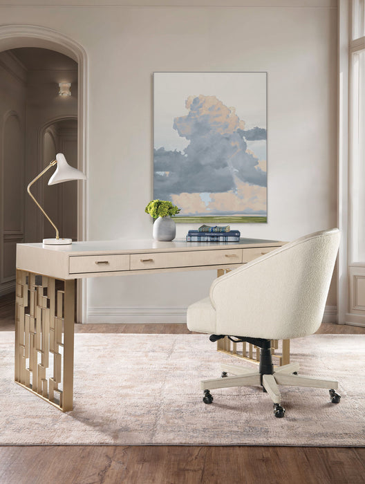 Home Office - Writing Desk - Polished Limestone