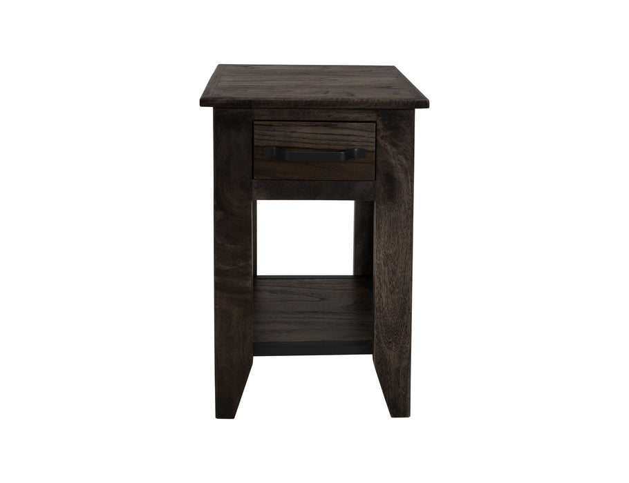 Teak - Chairside Table - Oil Black
