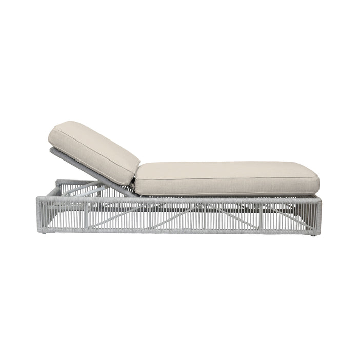 Miami - Adjustable Chaise, With Self Welt - Echo Ash / Pearl Silver