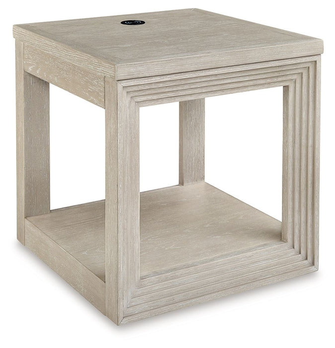 Marxhart - Square End Table - Bisque