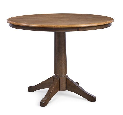 Dining Essentials - 42" Round Solid Top w/ 30"H Transitional Pedestal in Hickory and