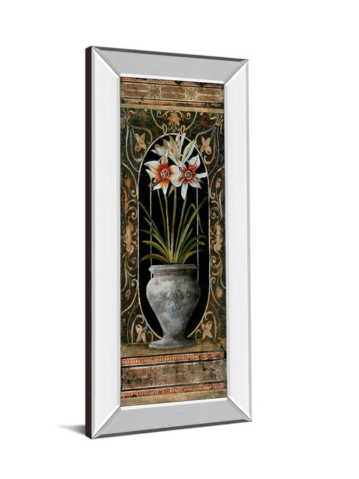 Blanco Botanical Il By Douglas - Mirror Framed Print Wall Art - Beige