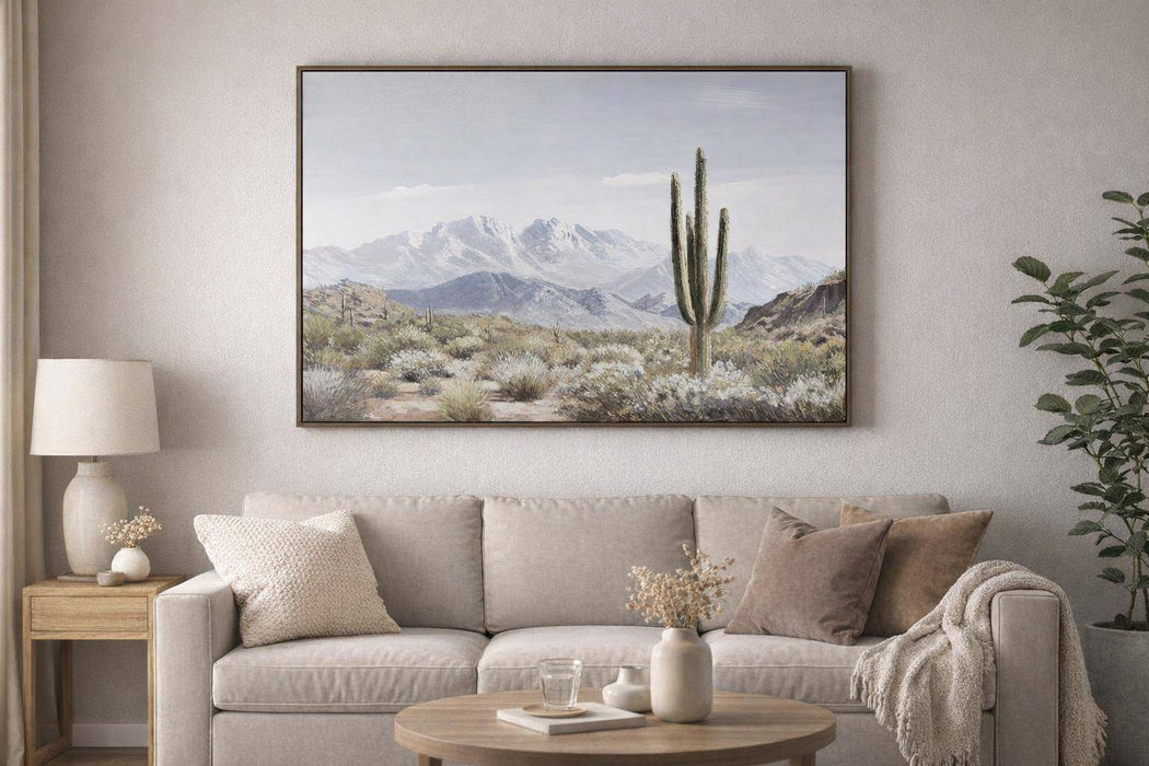 Sonoran Vista I Hand-Embellished Canvas In Frame - Brown / Blue
