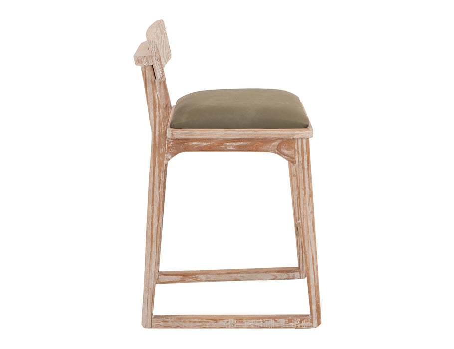 Balam - 24" Upholstered Barstool (Set of 2) - Light Brown