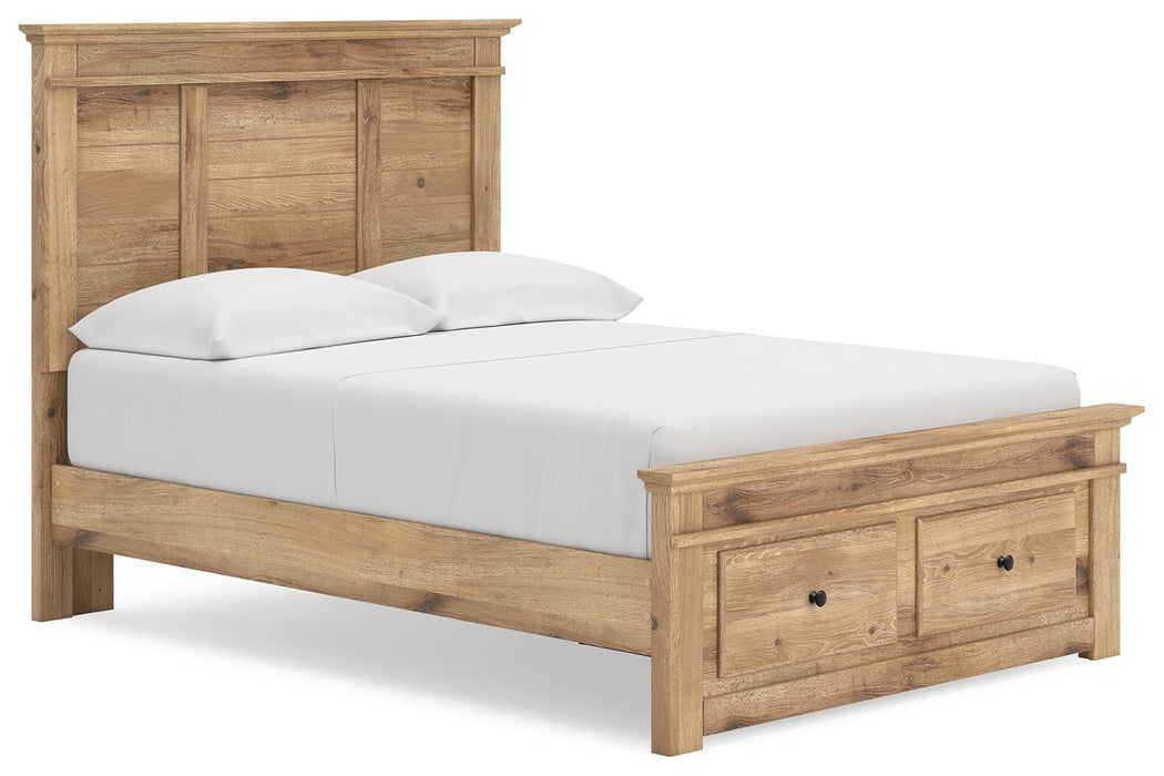 Makidern - Panel Storage Bed With Storage Footboard