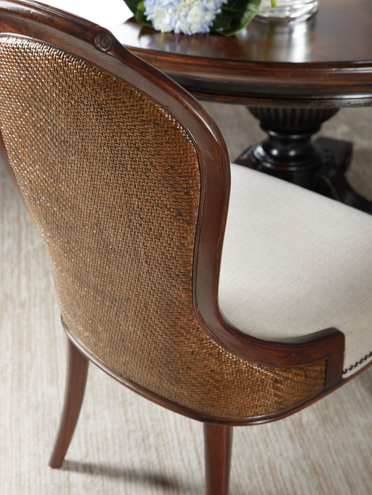 Charleston - Upholstered Side Chair  - Dark Brown
