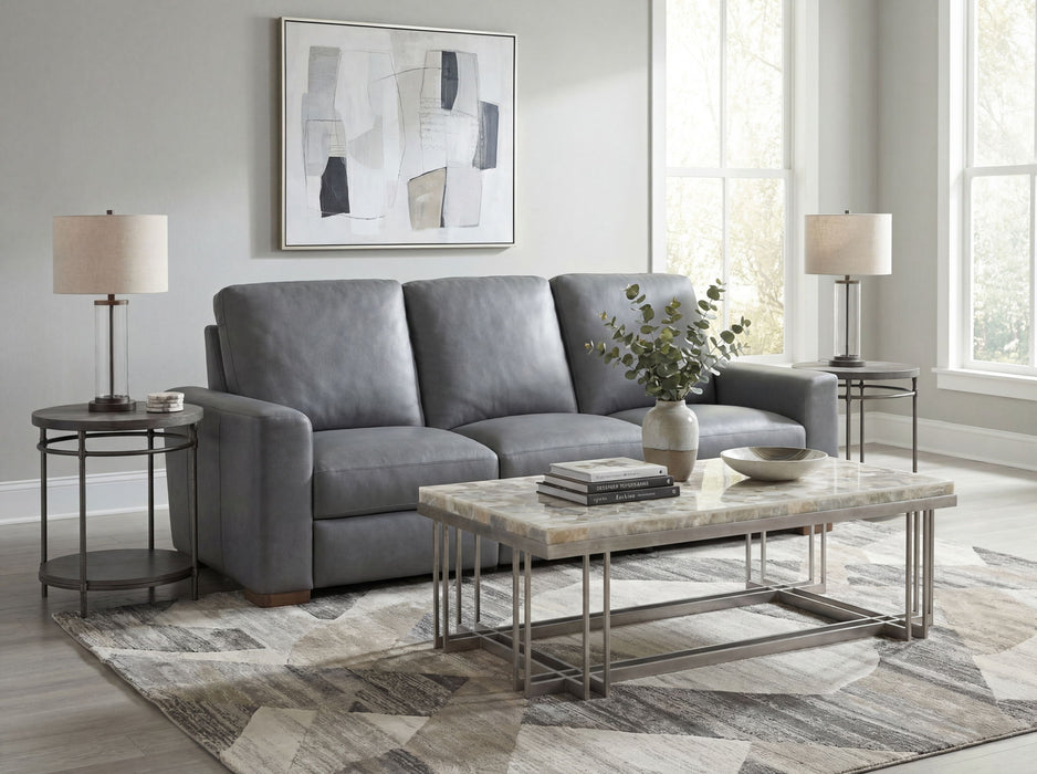 MS - Optimus Three Seat Power Sofa - Dark Gray