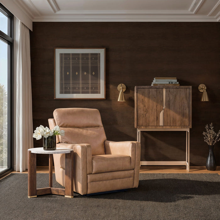 RC - Thyme Power Recliner With Power Headrest, Lumbar, And Lift - Light Brown
