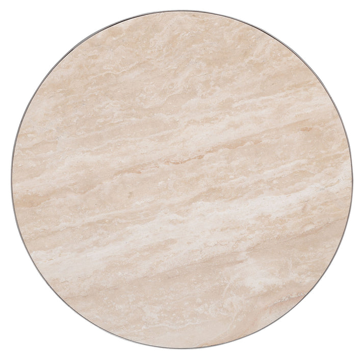 Melange - Vaquero Spot Table - Light Brown / Beige / Silver