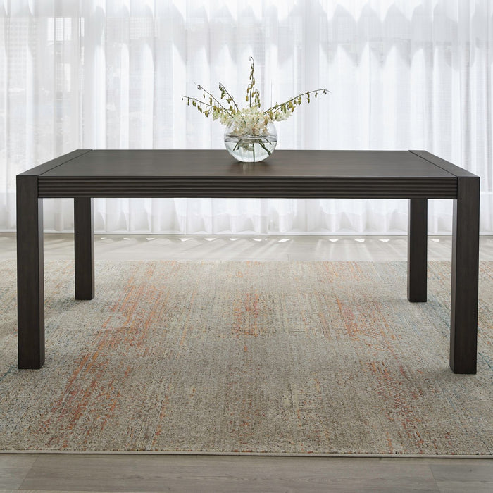 Modern Edge - Rectangular Leg Table - Caffe