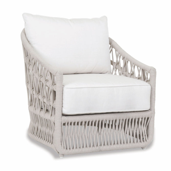 Dana - Rope Club Chair, With Self Welt - Linen Canvas