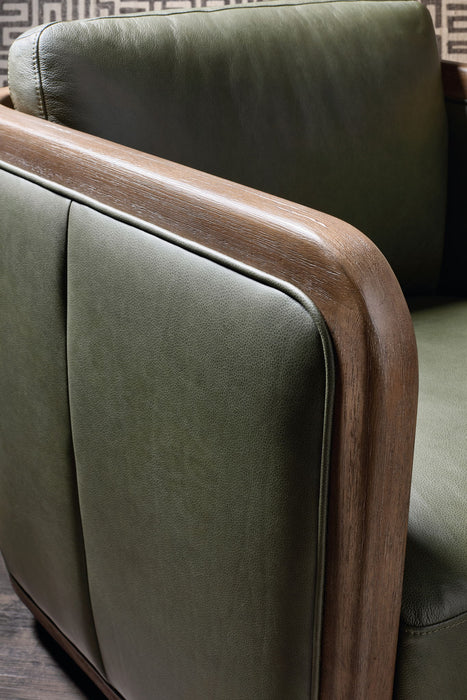 CC - Breeze Accent Chair - Dark Green / Dark Brown