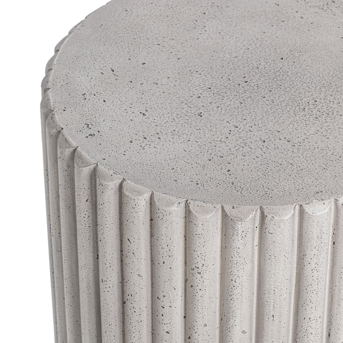 Givens - Outdoor Accent Table - Light Gray