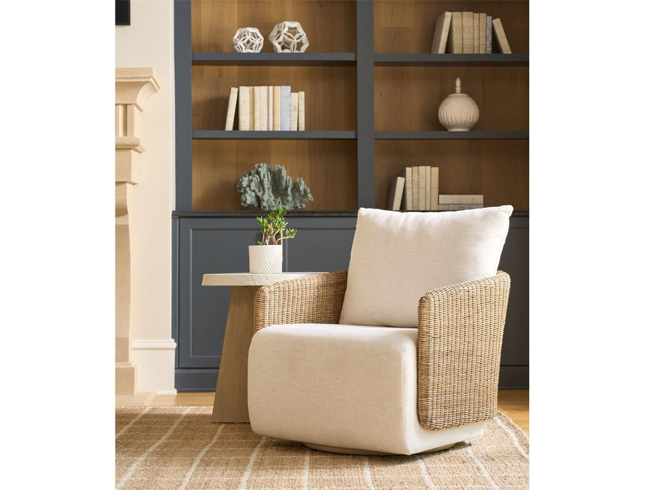 Enzo - Swivel Chair - Beige / Light Brown