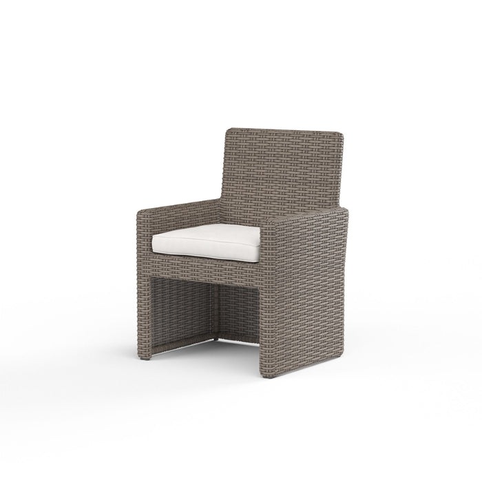 Coronado - Dining Chair, With Self Welt - Canvas Flax / Dark Brown