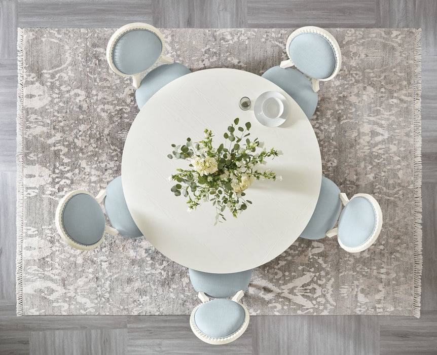 Serenity - Laguna Round Dining Table - Dark Gray / White